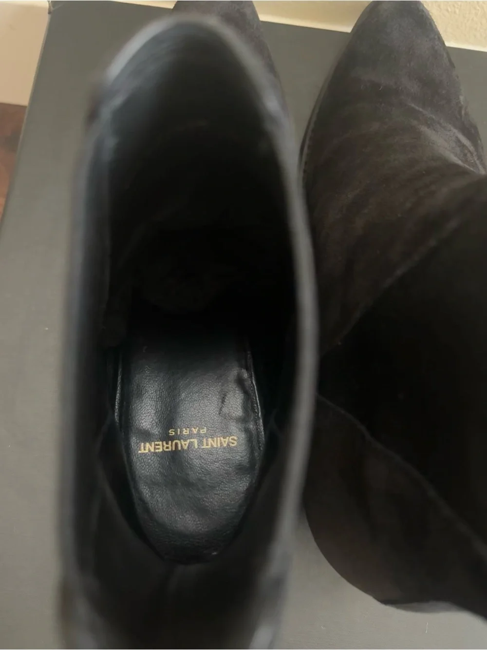Saint Laurent mens suede boot